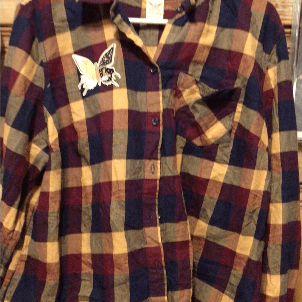 NEW! Custom Upcycled Boho Flannel Shirt - Picture 5 of 8